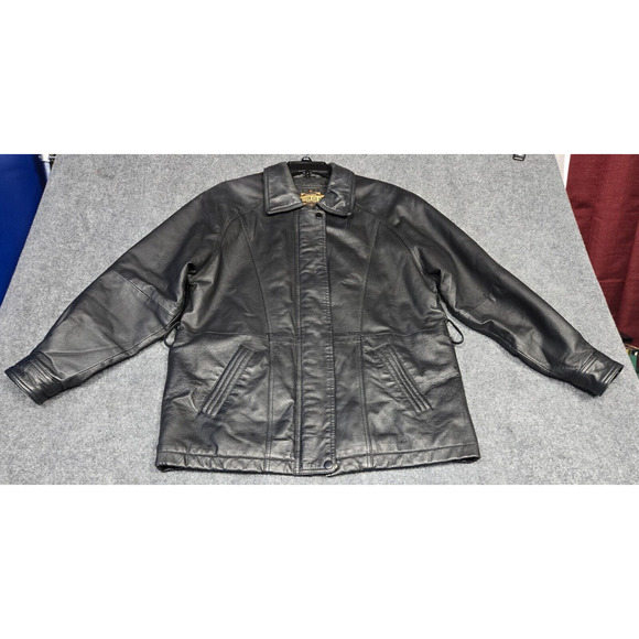 Guide Gear Other - Mens Guide Gear Zip Field Leather Coat Jacket Size Small Black
